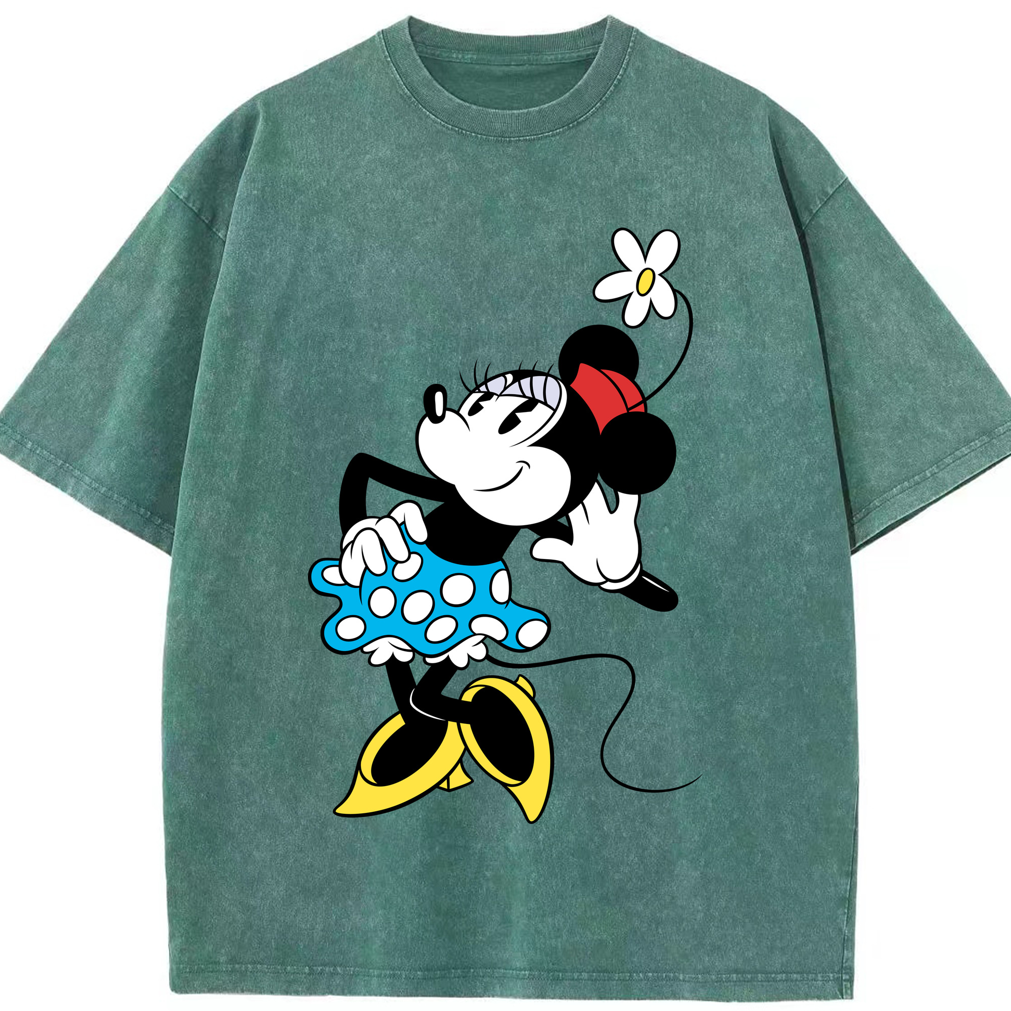 （画像用） ミッキーマウス Mickey Mouse 綿100% ヴィンテージ風 半袖Tシャツ（フロントプリント）
